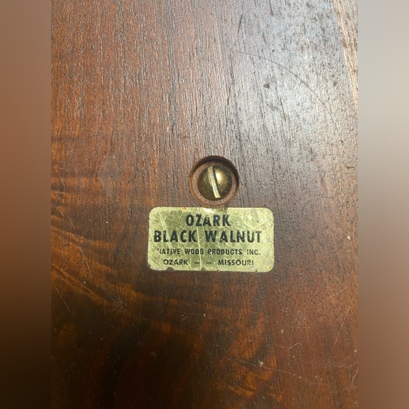 Vintage Mid Century Vermillion Walnut Chip and Dip Bowl - Picture 5 of 7